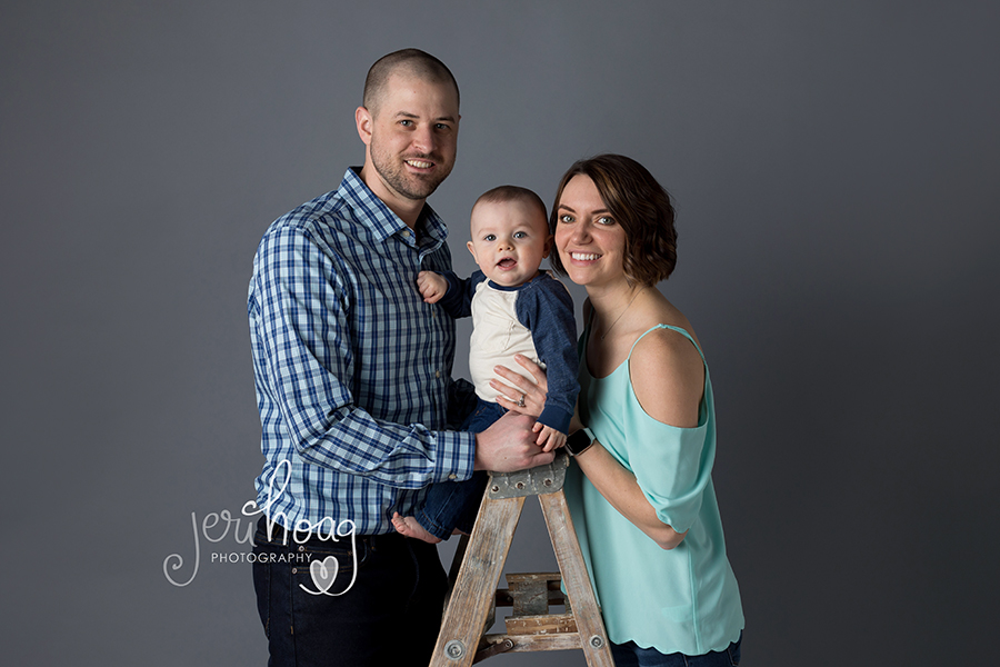 Dad, Mom, and Everett at His 1 Year Session